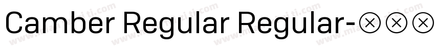 Camber Regular Regular字体转换